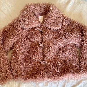 LC Lauren Conrad Plush Pink Women’s Coat